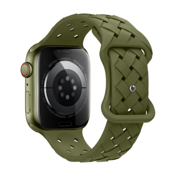 Apple Watch Siliconen Bandje met Patroon 42/44/45/49mm Groen