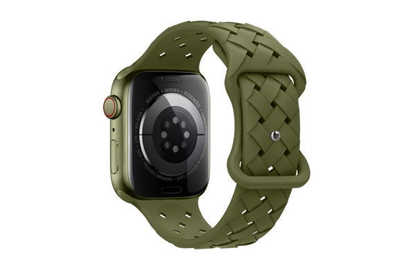 Apple Watch Siliconen Bandje met Patroon 42/44/45/49mm Groen