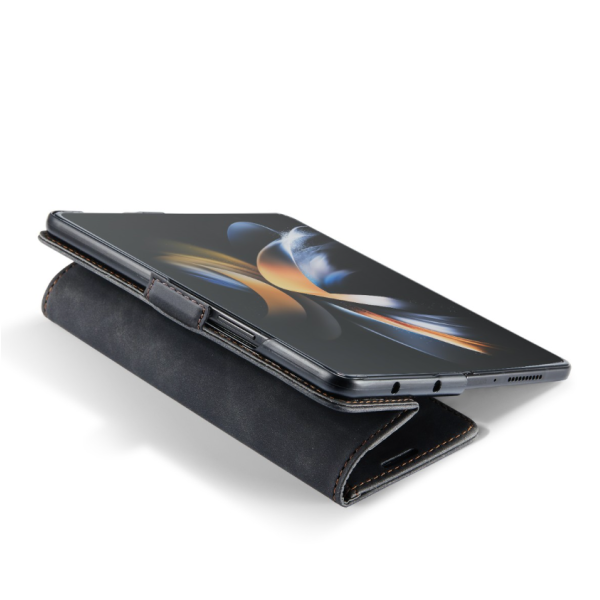 Samsung Galaxy Z Fold 6 Hoesje boek case met Pasjes Zwart – foto 4