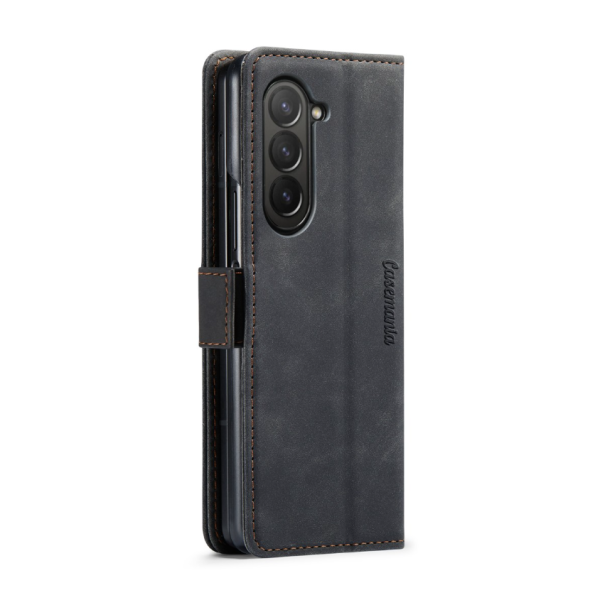 Samsung Galaxy Z Fold 6 Hoesje boek case met Pasjes Zwart – foto 5