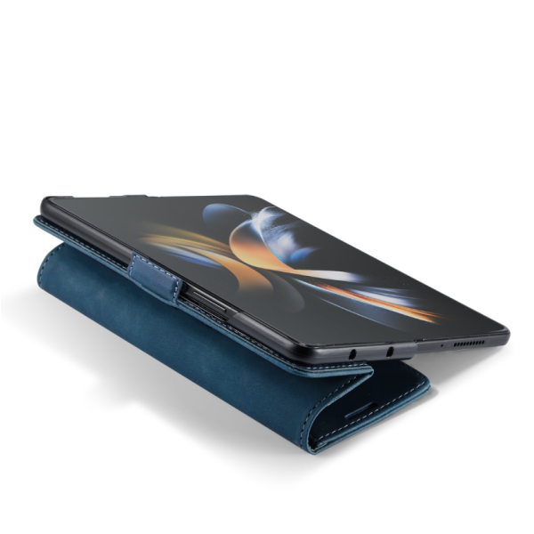 Samsung Galaxy Z Fold 6 Hoesje boek case met Pasjes Donker Blauw – foto 4