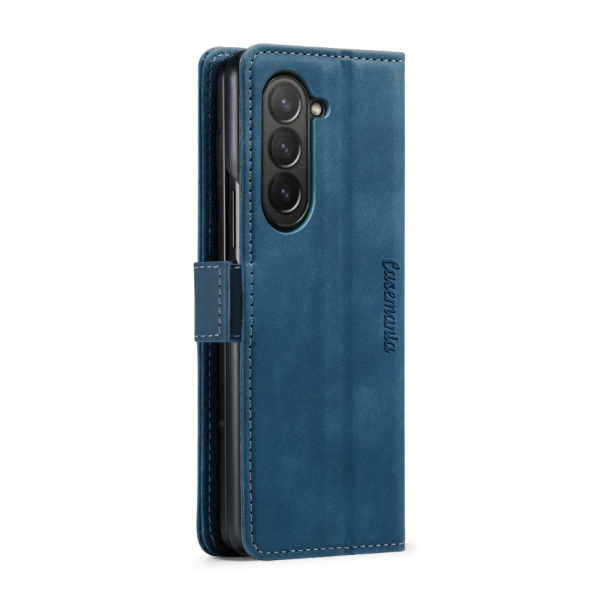 Samsung Galaxy Z Fold 6 Hoesje boek case met Pasjes Donker Blauw – foto 5