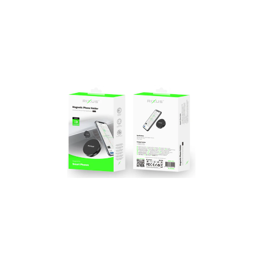 Magnetische Telefoonhouder Mini Zwart Compact &amp; Krachtig 215t