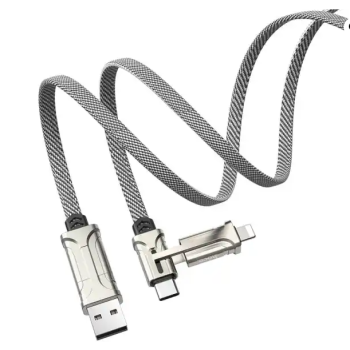 Hoco S22 Multifunctionele Oplaad- en Datakabel &ndash; 1.2M | USB naar Lightning, Type-C en Micro-USB