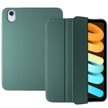 iPad Mini (2024) Silicone Smart Cover Groen met Standfunctie