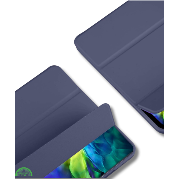 Hoesje voor iPad A16(2025)/iPad 2022 (10.9 inch 10e Gen) - Donker Blauw Silicone Smart Cover Met Pen Slot – foto 3