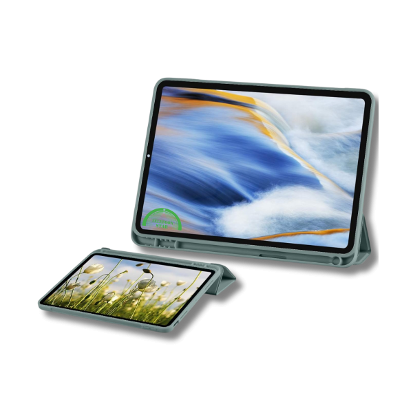 Hoesje voor iPad A16(2025)/iPad 2022 (10.9 inch 10e Gen) Groen Silicone Smart Cover Met Pen Slot – foto 2