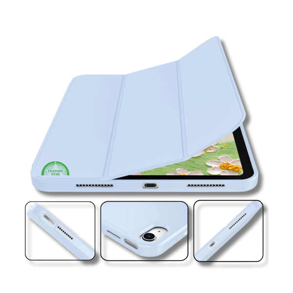 Hoesje voor iPad A16(2025)/iPad 2022 (10.9 inch 10e Gen) Lichtblauw Silicone Smart Cover Met Pen Slot – foto 3