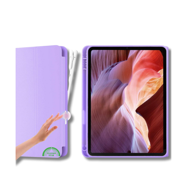 Hoesje voor iPad A16(2025)/iPad 2022 (10.9 inch 10e Gen) Paars Silicone Smart Cover Met Pen Slot – foto 4