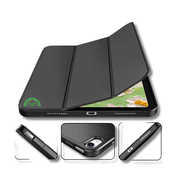 Hoesje voor iPad A16(2025)/iPad 2022 (10.9 inch 10e Gen) Zwart Silicone Smart Cover Met Pen Slot – foto 2