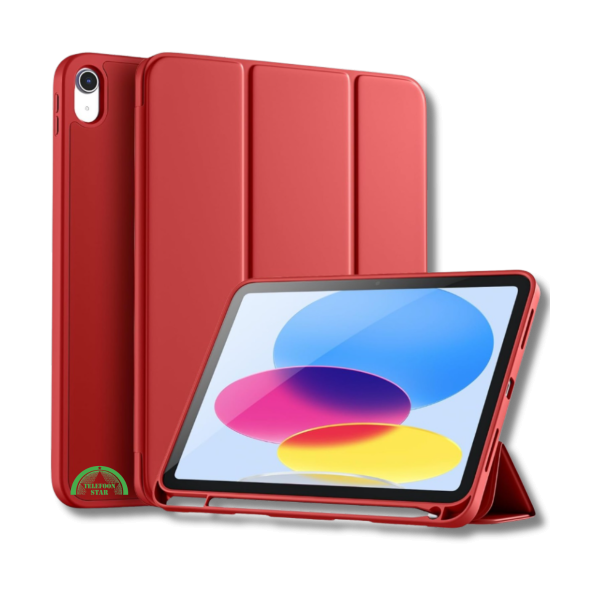 Hoesje voor iPad A16(2025)/iPad 2022 (10.9 inch 10e Gen) Rood Silicone Smart Cover Met Pen Slot – foto 5