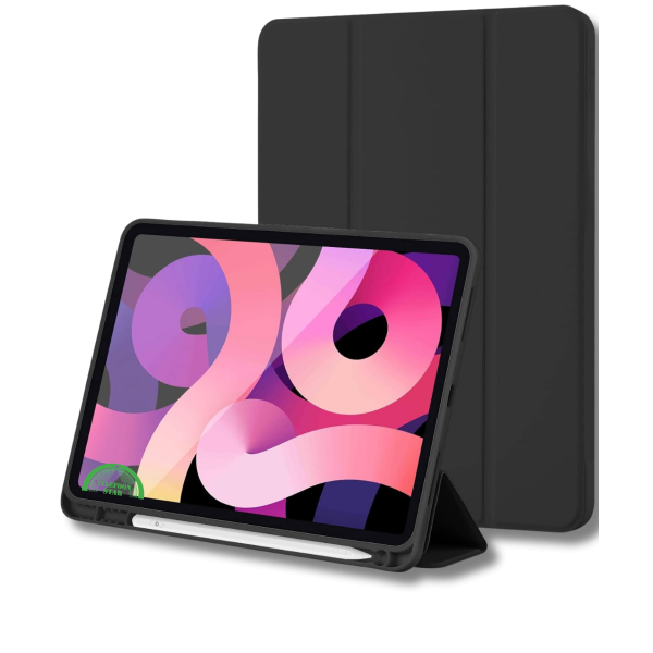 Hoesje voor iPad A16(2025)/iPad 2022 (10.9 inch 10e Gen) Zwart Silicone Smart Cover Met Pen Slot – foto 5