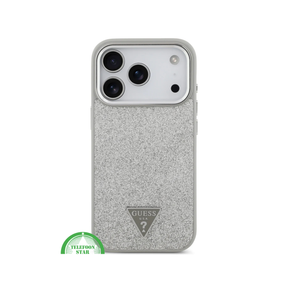 Guess iPhone 17 Pro Hoesje met MagSafe &ndash; Zilveren Glitter Luxe Bescherming – foto 3