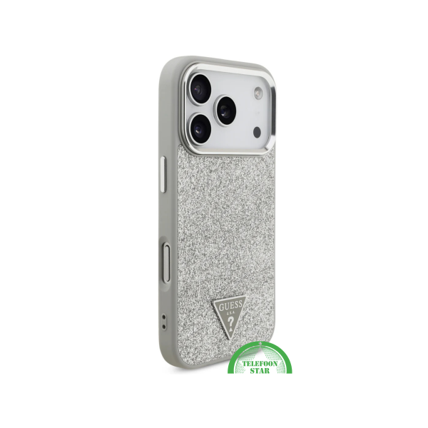 Guess iPhone 17 Pro Hoesje met MagSafe &ndash; Zilveren Glitter Luxe Bescherming – foto 4