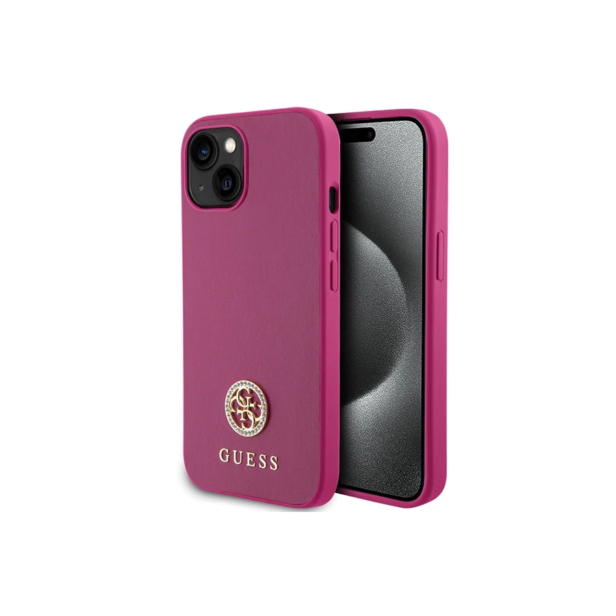 iPhone 15 Hardcase | Guess Backcover | Roze