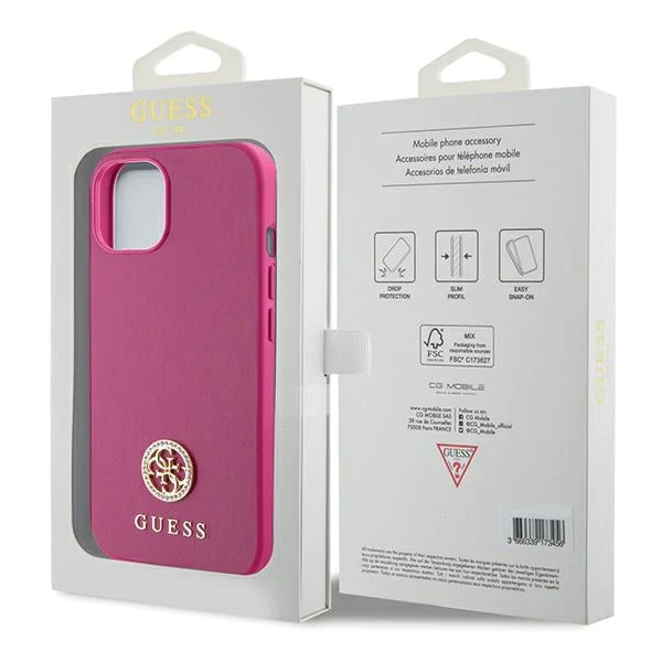 iPhone 15 Hardcase | Guess Backcover | Roze – foto 4