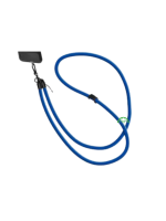 Universeel Telefoonkoord Donker Blauw&ndash; Verstelbaar met Bevestigingsplaatje