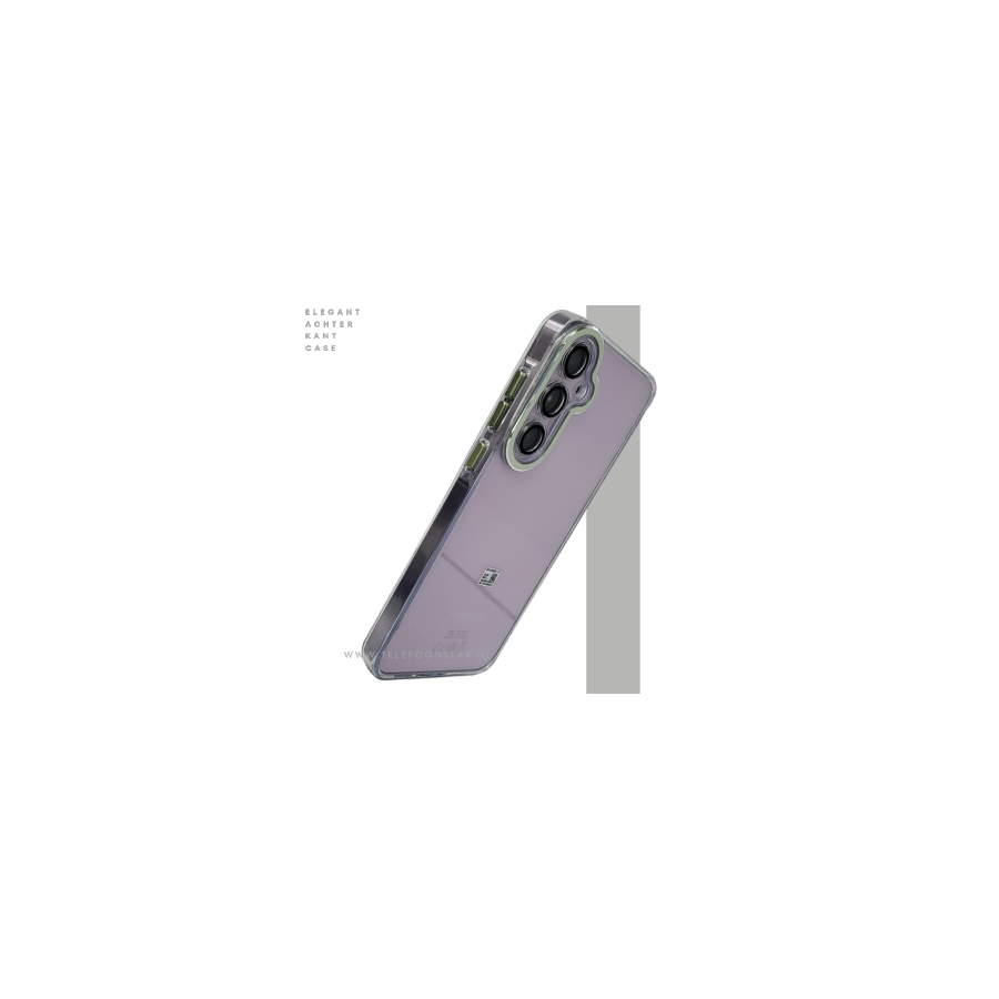 Transparant groen knop Hoesje Samsung Galaxy S25 FE Schokbestendige Bescherming