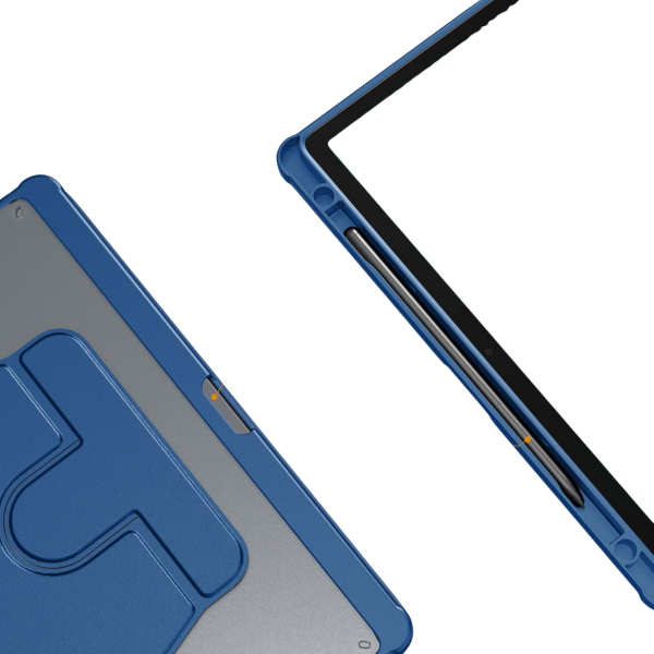 Samsung Galaxy Tab A11 360&deg; Standfunctie Transparante Acryl Smart Cover Blauw – foto 4