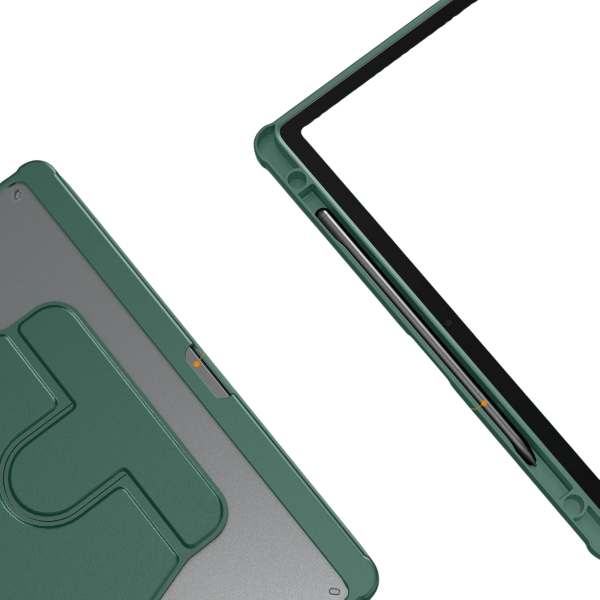 Samsung Galaxy Tab A11 Transparante Acryl Smart Cover Groen met 360&deg; Standfunctie – foto 4
