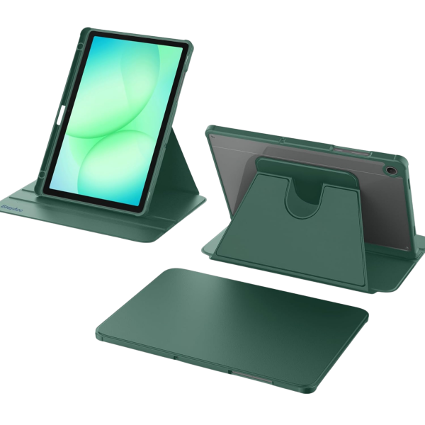 Samsung Galaxy Tab A11 Transparante Acryl Smart Cover Groen met 360&deg; Standfunctie – foto 2