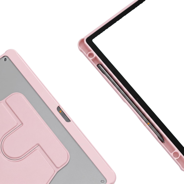 Samsung Galaxy Tab A11 360&deg; Standfunctie Transparante Acryl Smart Cover Roze – foto 4