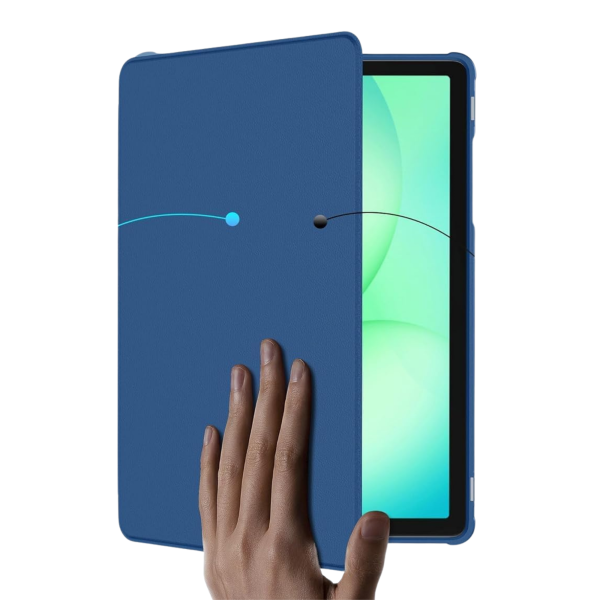 Samsung Galaxy Tab A11 360&deg; Standfunctie Transparante Acryl Smart Cover Blauw – foto 6