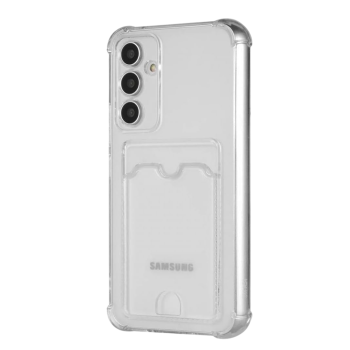 Samsung Hoesje met Pasjeshouder &ndash; Transparant & Verstevigd