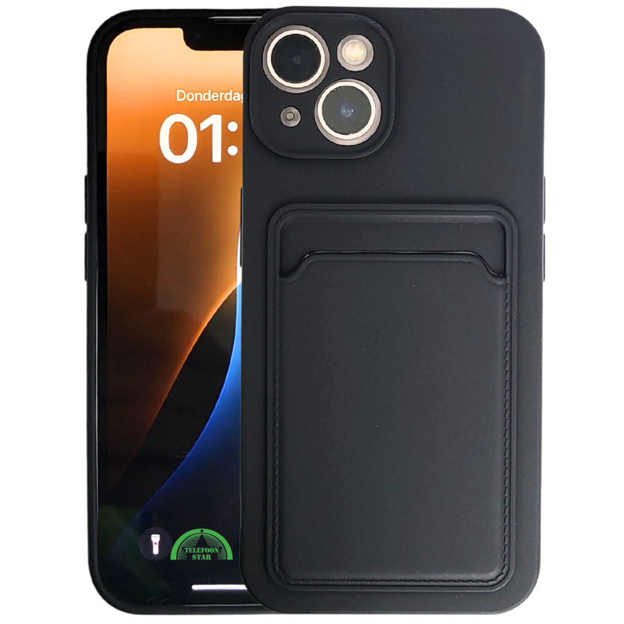 iPhone Hoesje met Pasjeshouder Zwart
