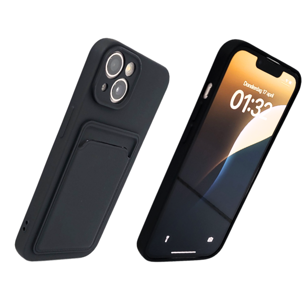 iPhone Hoesje met Pasjeshouder Zwart – foto 3