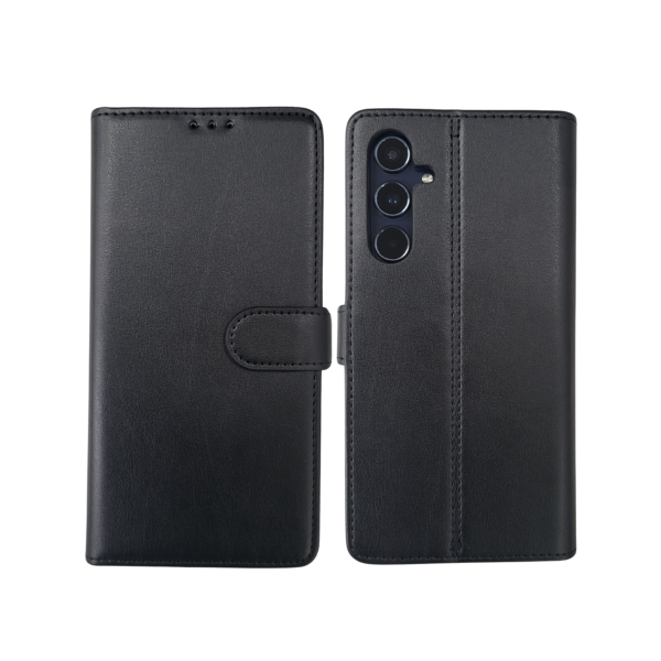 Bookcase Hoesje Samsung Galaxy &ndash; Zwart Leerlook met Pasjeshouder – foto 5