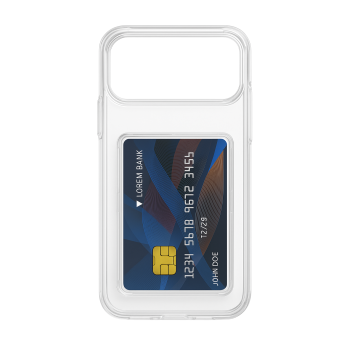 Transparant iPhone Hoesje met Pasjeshouder 18 Pro