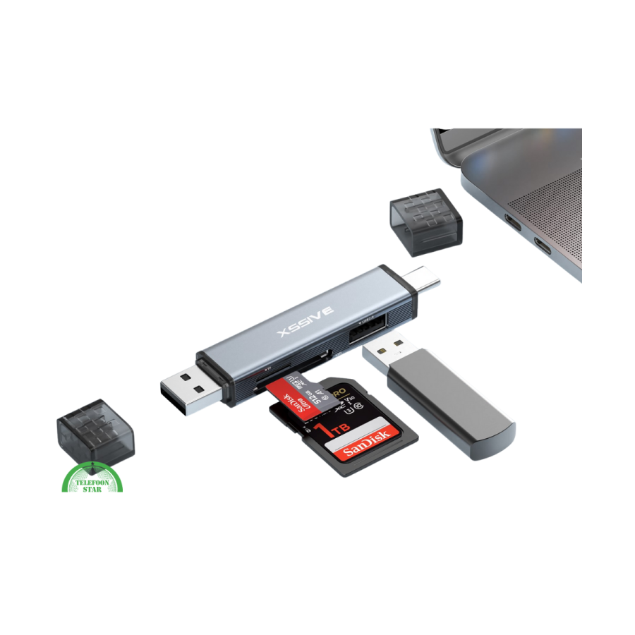 USB 2.0 Card Reader OTG en Hub &ndash; Alles-in-&eacute;&eacute;n Data Oplossing