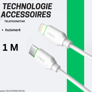 USB-C naar Lightning Kabel &ndash; Geschikt voor iPhone & iPad &ndash; Snel Opladen &ndash; Stevig & Flexibel