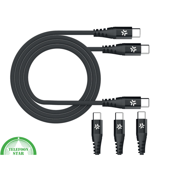 USB-C naar Dubbele USB-C Kabel &ndash; 2-in-1 Oplaad- en Datakabel – foto 5