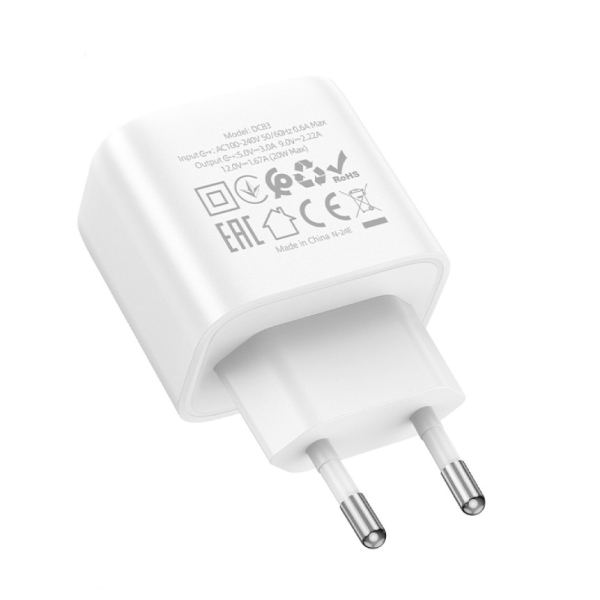 USB-C Oplader Wit - 20W - Snel lader - Universeel – foto 3