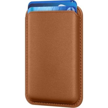 Magnetische Kaartenhouder voor iPhone Bruin&ndash; Compatibel met MagSafe