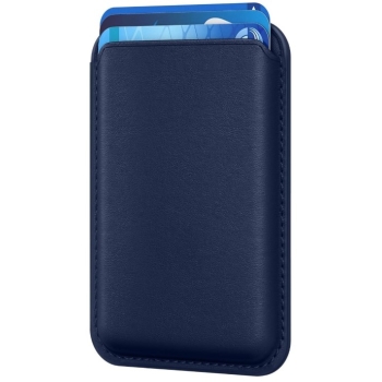 Magnetische Kaartenhouder voor iPhone Donkerblauw&ndash; Compatibel met MagSafe