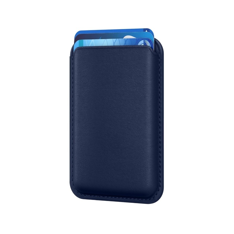 Magnetische Kaartenhouder voor iPhone Donkerblauw&ndash; Compatibel met MagSafe