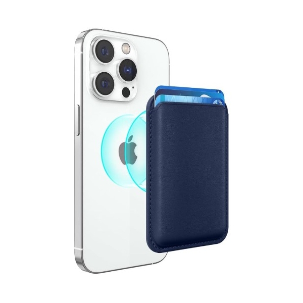 Magnetische Kaartenhouder voor iPhone Donkerblauw&ndash; Compatibel met MagSafe – foto 2