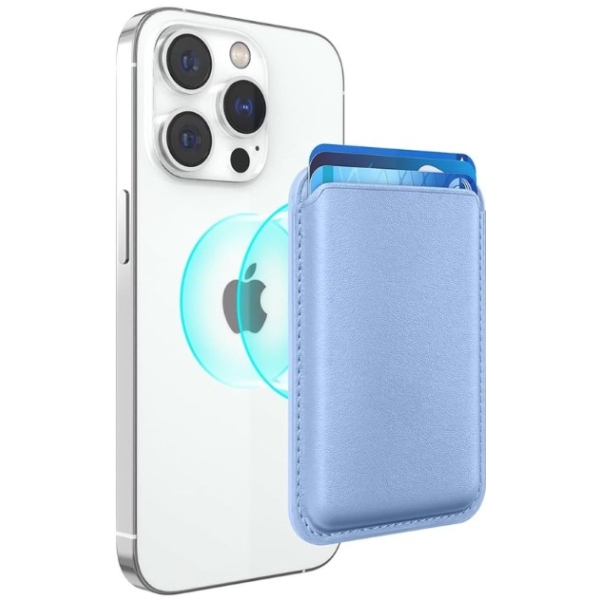 Magnetische Kaartenhouder voor iPhone Blauw&ndash; Compatibel met MagSafe – foto 2