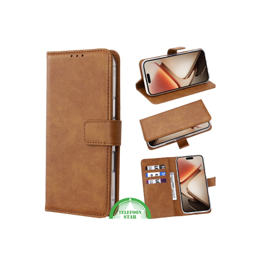 Xiaomi Redmi 15 5G &ndash; Bruin Bookcase Hoesje