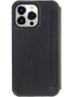 iPhone 15 Pro Max 100% Leer hoesje | Lederen Bookcase | Minimalistisch | Zwart