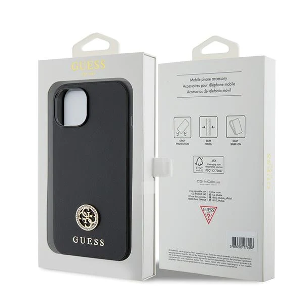 iPhone 15 Hardcase | Guess Backcover | Zwart – foto 4