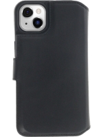 iPhone 15 2 in 1 Hoesje | 100% Leer | Minimalistisch | Zwart