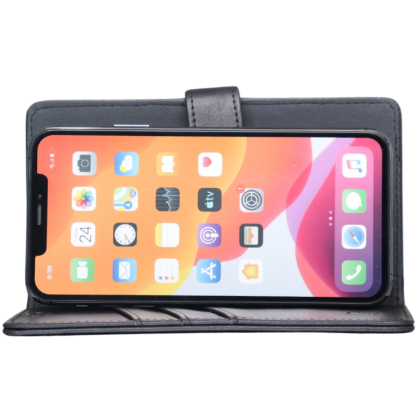 Xiaomi Redmi Note 13 Bookcase Hoesje Leer PU Zwart – foto 4