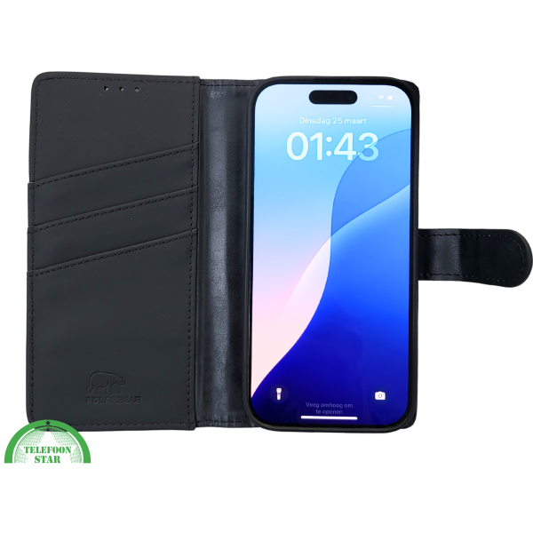 Bookcase Hoesje iPhone 17 Zwart &ndash; met Pasjeshouder &amp; Standfunctie – foto 4